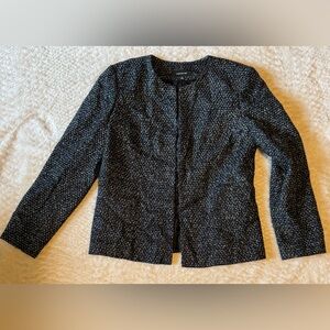 Jones New York Black and White Textured Blazer